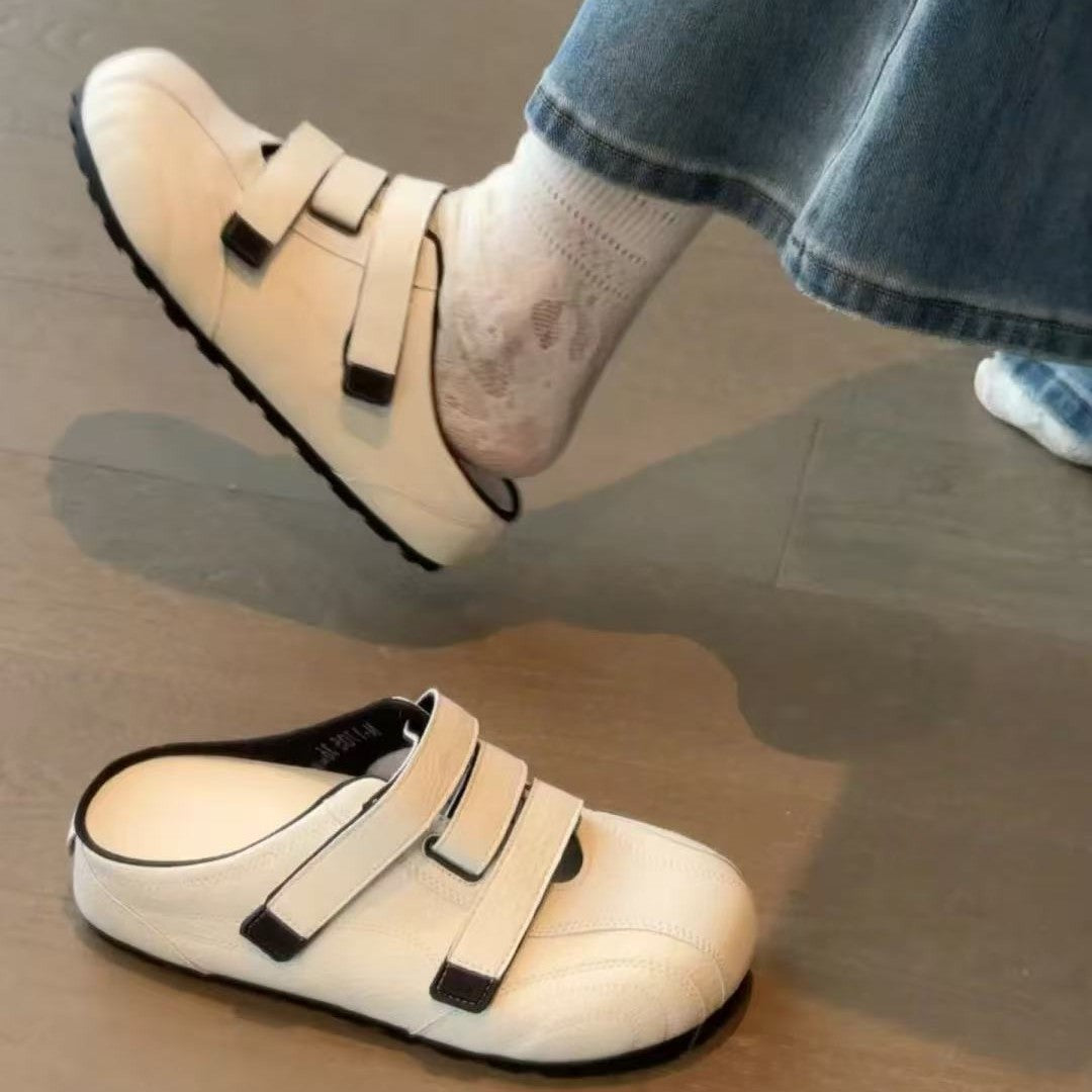 Damen Komfortable Clogs mit verstellbaren Klettverschlüssen und ergonomischem Fußbett EB