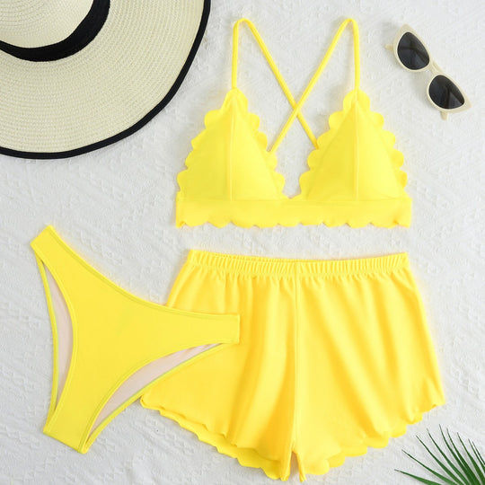 Damen Triangel-Bikini mit Shorts EB