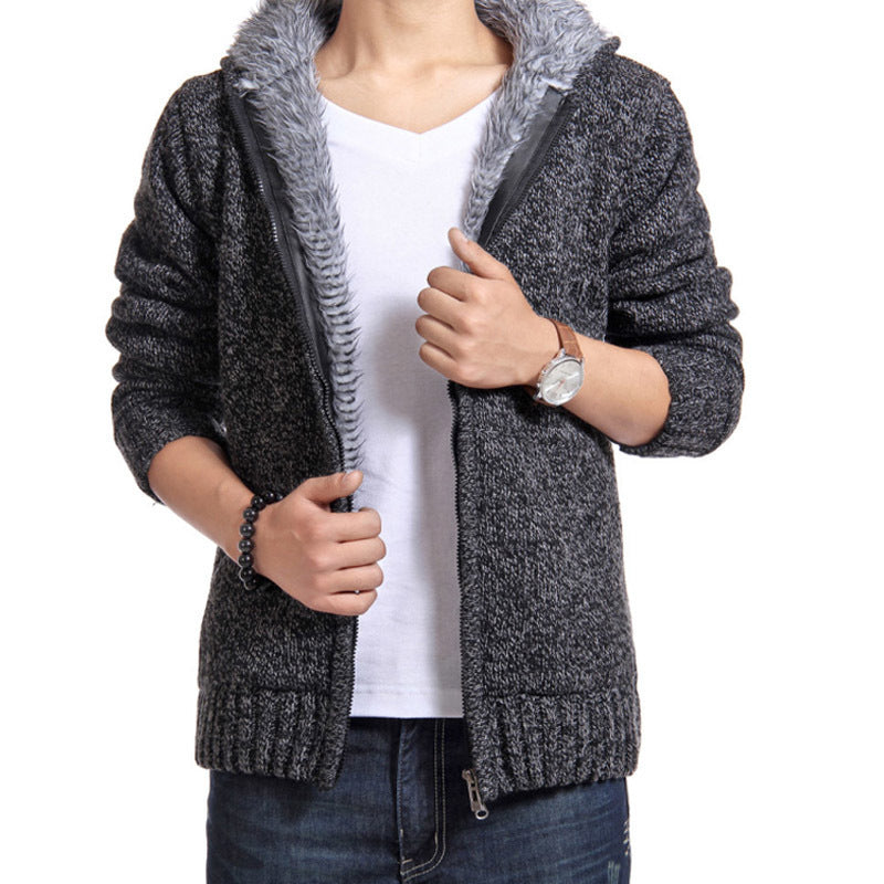 Herren kuschelige Strickjacke mit hochwertigem Innenfutter EB