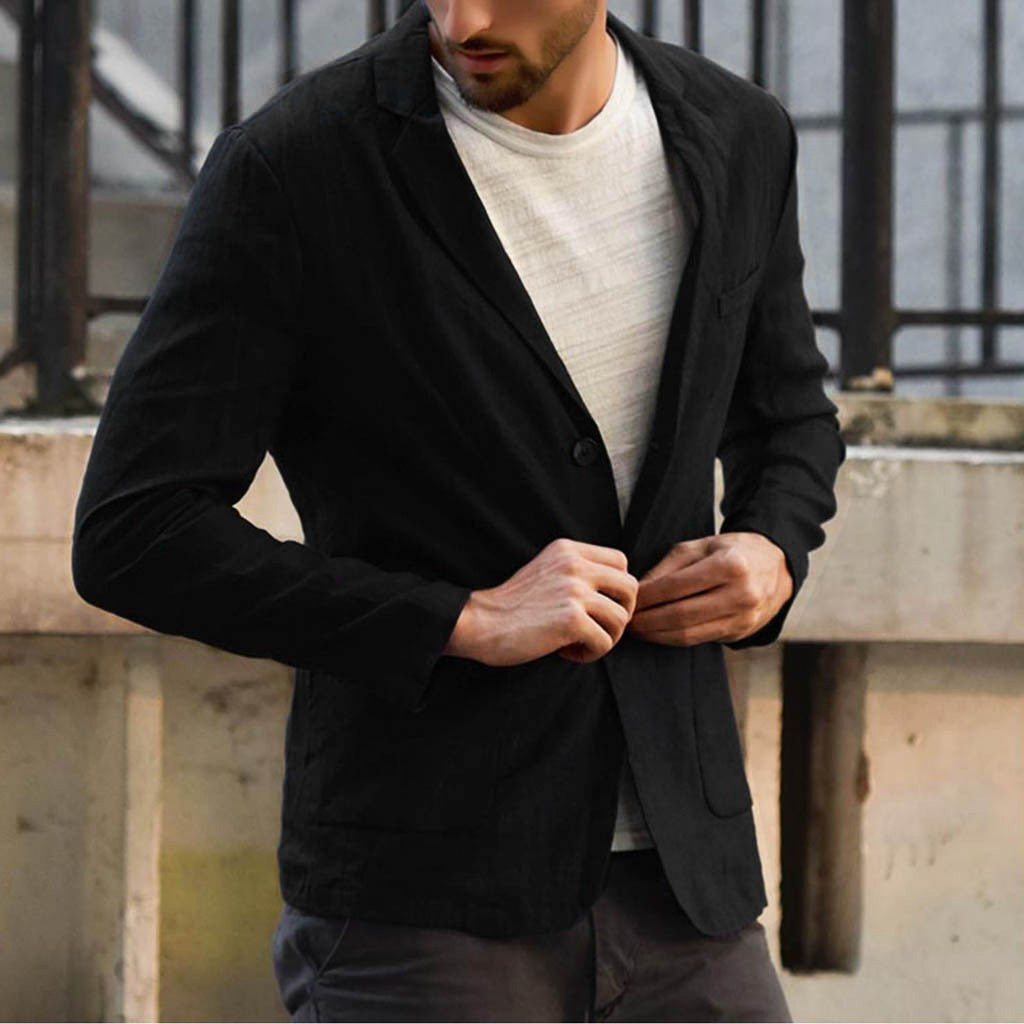 Herren Leinenblazer mit modernem Schnitt und stylischen Details EB