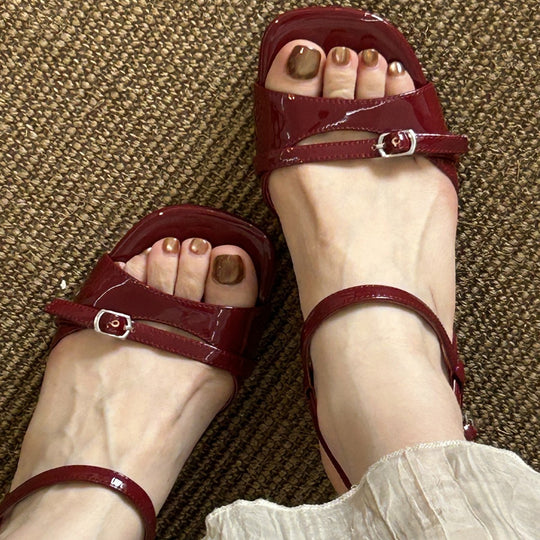 Damen Slingback Sandalen mit verstellbaren Riemchen und komfortablem Fußbett EB