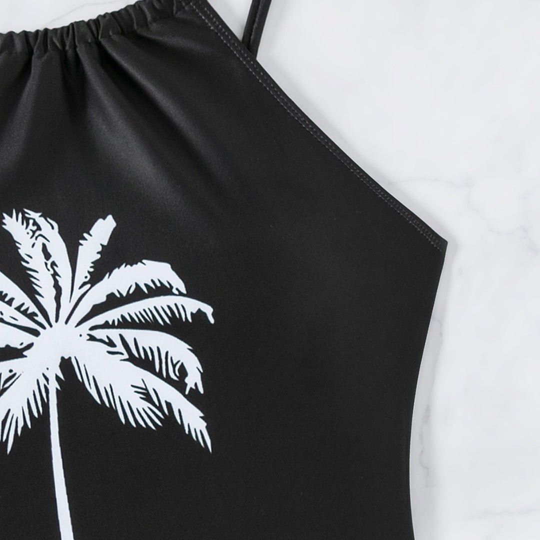 Damen Tankini mit elegantem Palmenmotiv EB