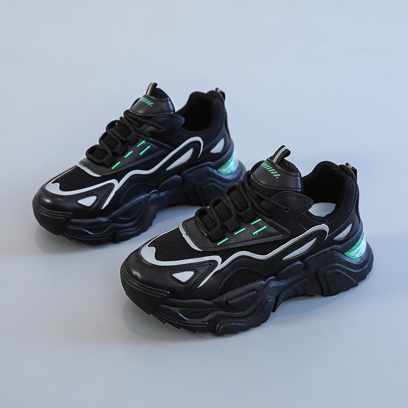 Damen Trendige Chunky Sneakers mit atmungsaktiven Mesh-Einsätzen und dämpfendem Sohlenprofil EB