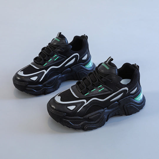 Damen Trendige Chunky Sneakers mit atmungsaktiven Mesh-Einsätzen und dämpfendem Sohlenprofil EB