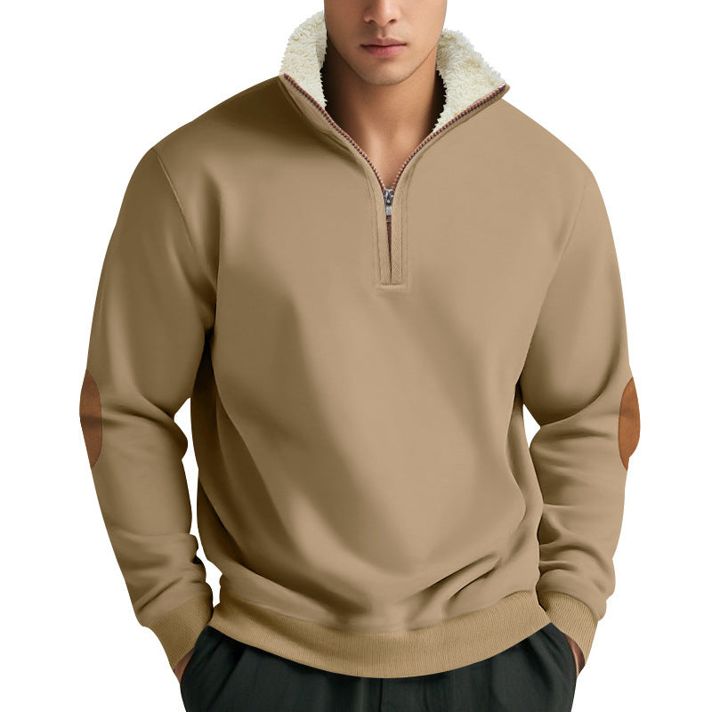 Herren Funktionaler Kapuzenpullover mit halbem Reißverschluss und weichem Innenfutter EB