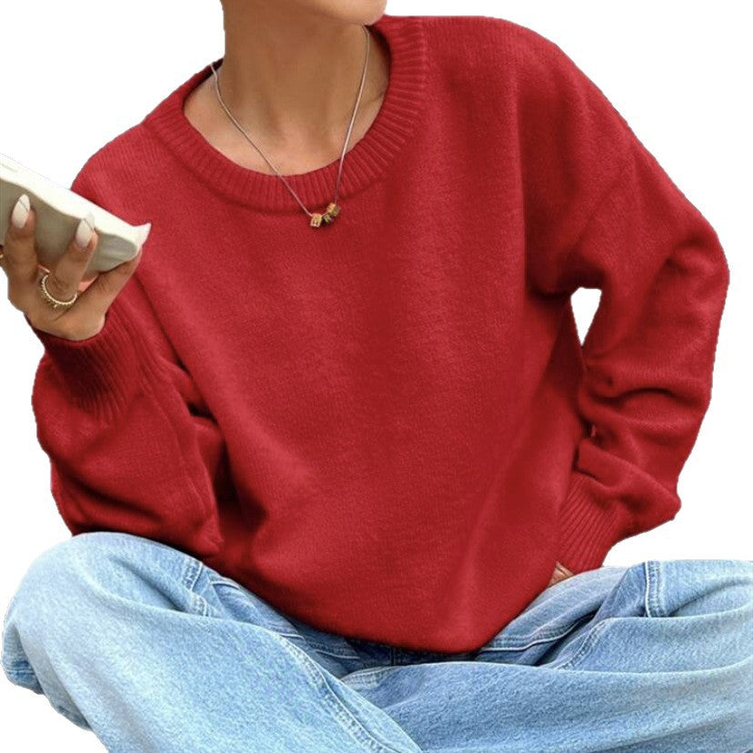 Damen Pullover mit lässigem Schnitt und voluminösen Ärmeln EB