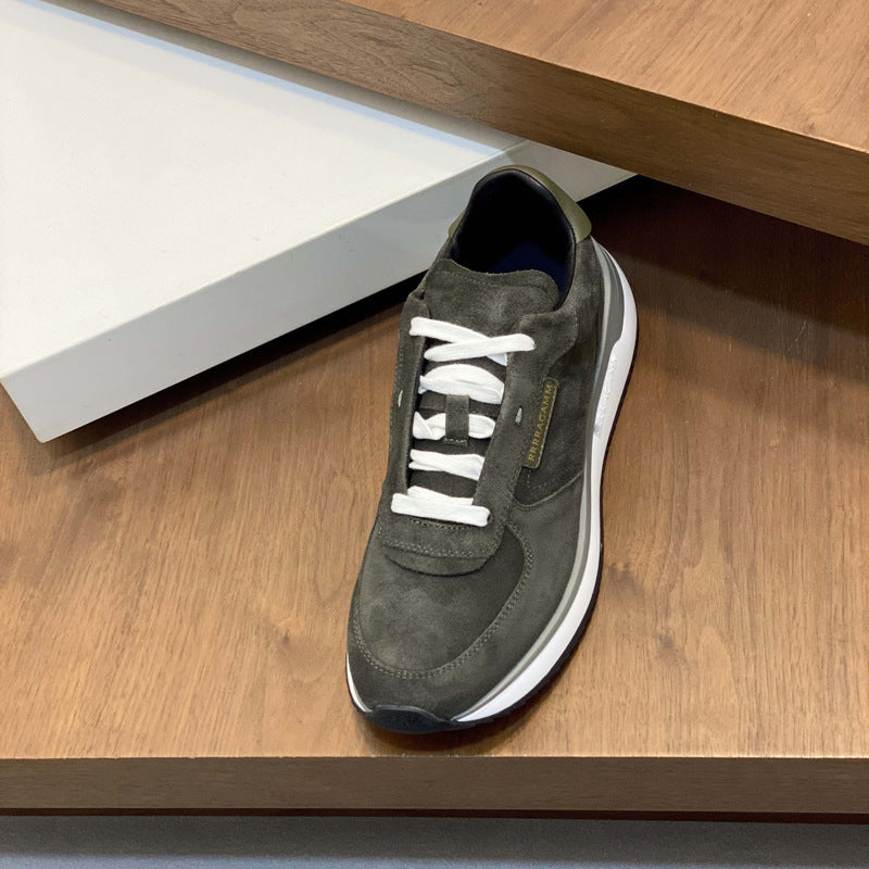 Damen Komfortable Wildleder Sneakers mit atmungsaktiver Innensohle EB