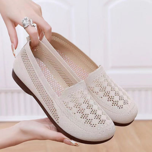 Damen atmungsaktive und bequeme Slip-On Ballerinas EB