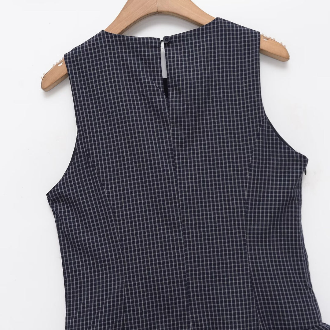 Damen Raffiniertes Sommerkleid mit voluminösem Rüschensaum und elegantem Muster EB