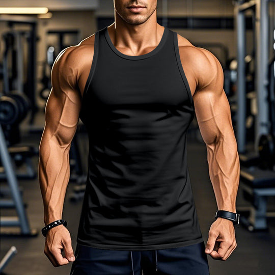 Herren atmungsaktives Fitness Tanktop mit Racerback-Schnitt EB