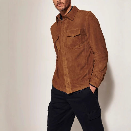 Herren hochwertige Vegan lederjacke im klassischen Design EB