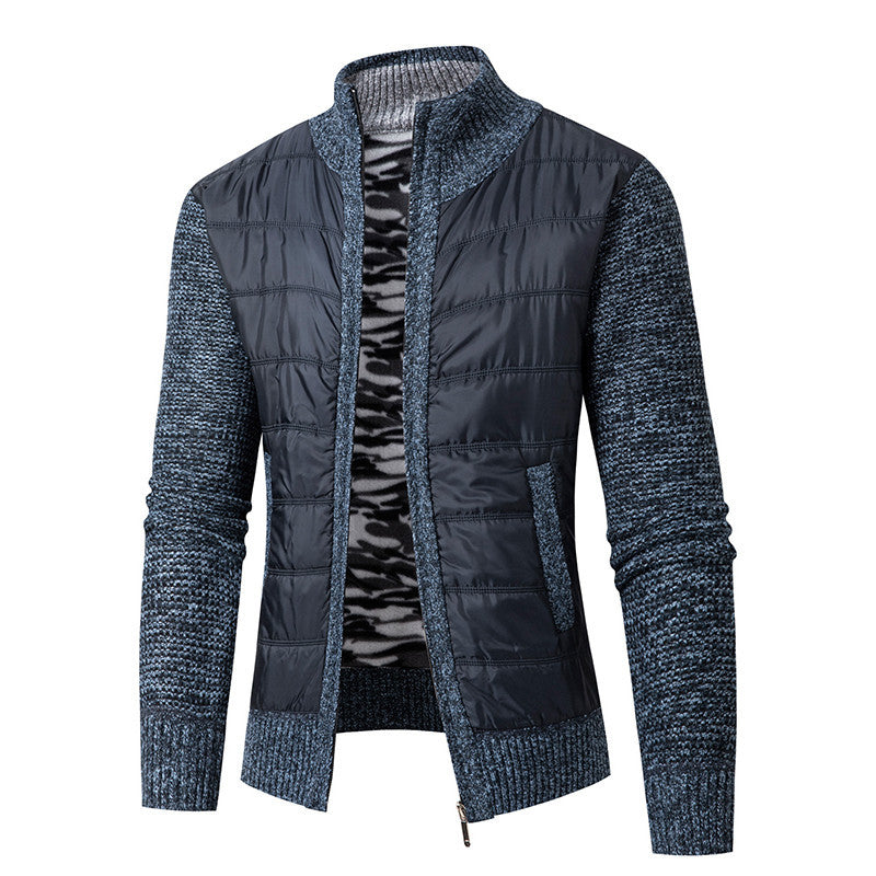 Herren modische Übergangsjacke mit modernem Stehkragen und strukturiertem Design EB