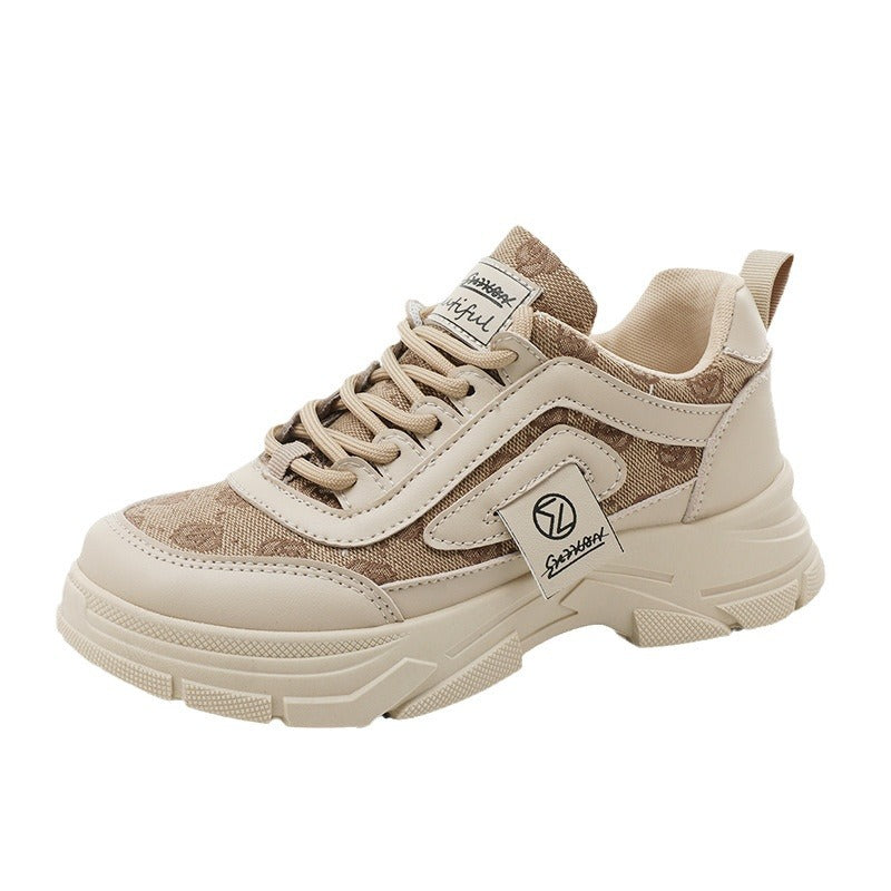 Damen modische Chunky Sneakers mit atmungsaktiver Oberflächenstruktur EB