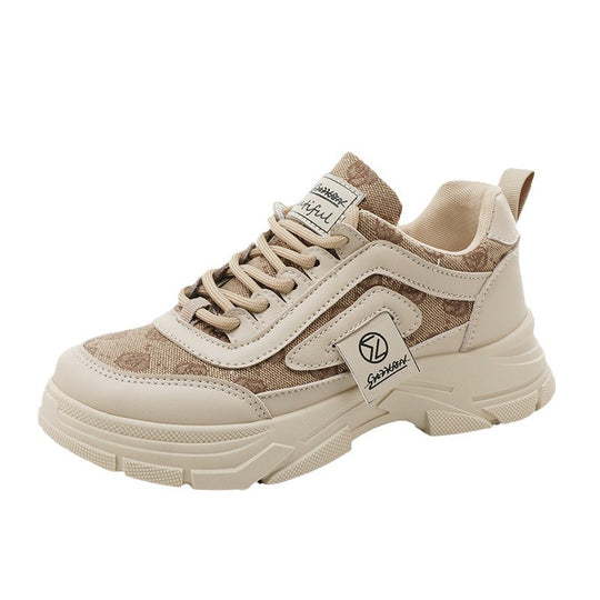 Damen modische Chunky Sneakers mit atmungsaktiver Oberflächenstruktur EB