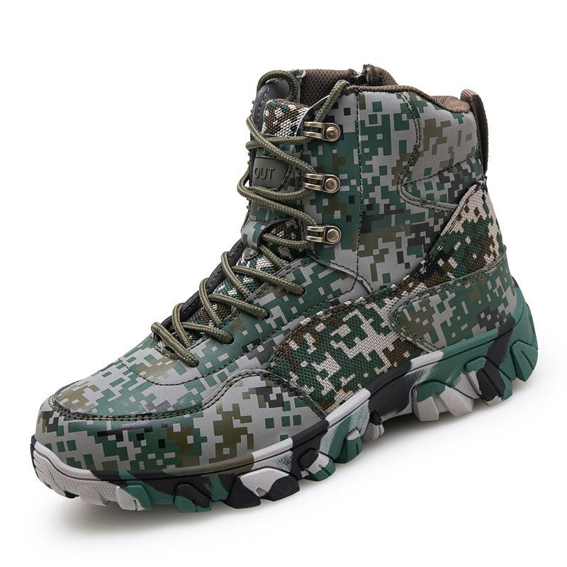 Herren taktische Wanderstiefel mit rutschfester Sohle und wasserabweisendem Obermaterial EB