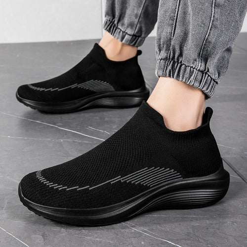 Damen Komfortable Slip-On Sneakers mit atmungsaktivem Obermaterial EB
