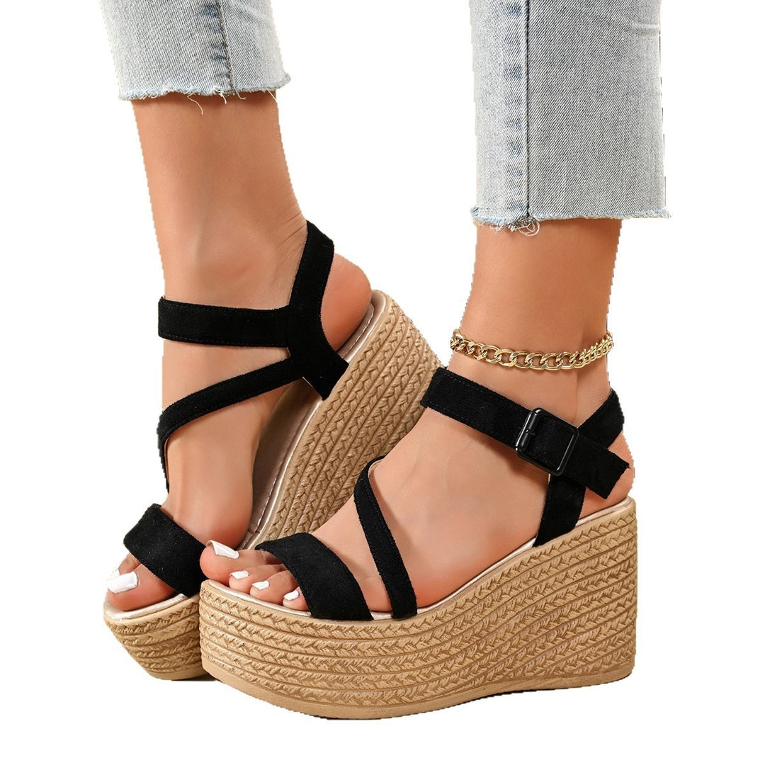 Damen Wedge-Sandalen mit verstellbaren Riemen und rutschfester Sohle EB