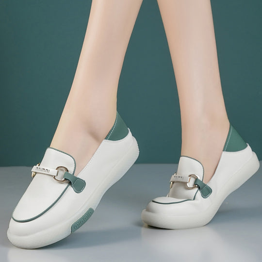 Damen Bequeme Slip-On Schuhe mit modischem Dekor und rutschfester Sohle EB