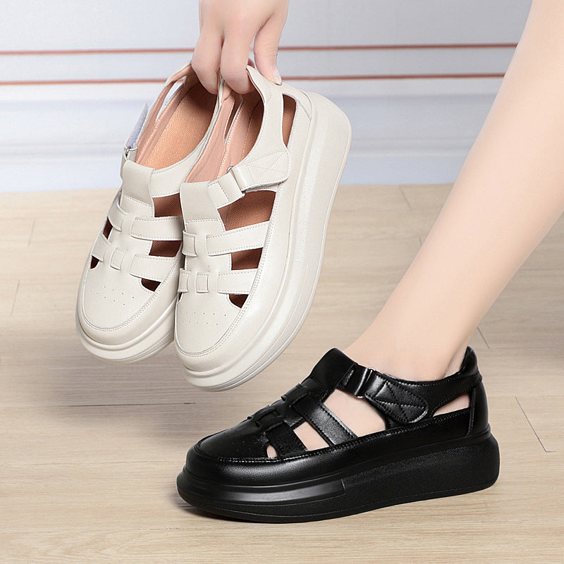 Damen Komfortable Sandalen mit verstellbarem Klettverschluss und atmungsaktivem Obermaterial EB