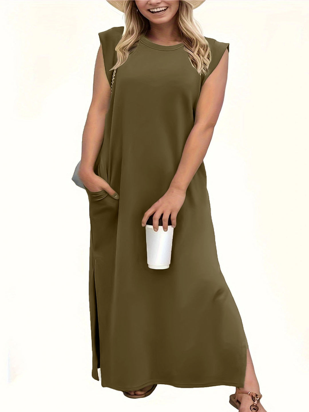 Damen Maxikleid mit elegantem Schnitt EB