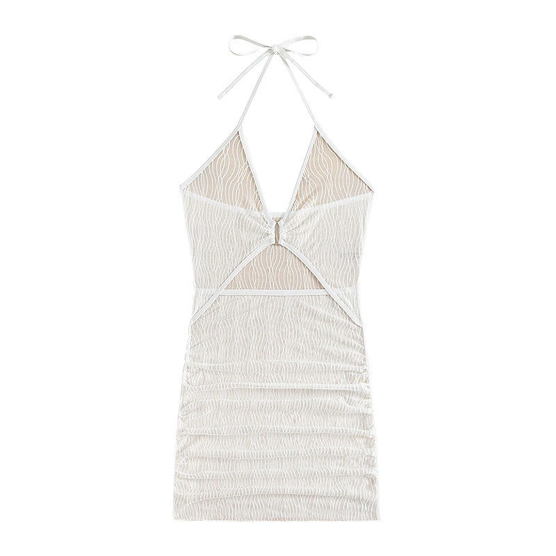 Damen Kleid mit aufregenden Cut-Outs und verspielten Rüschen EB