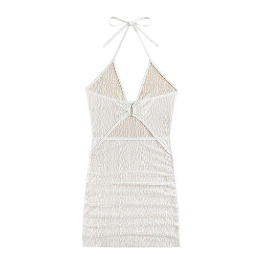 Damen Kleid mit aufregenden Cut-Outs und verspielten Rüschen EB