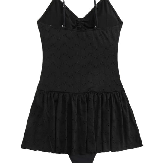 Damen Strandkleid mit verspieltem Schnitt und dekorativem Ausschnitt EB
