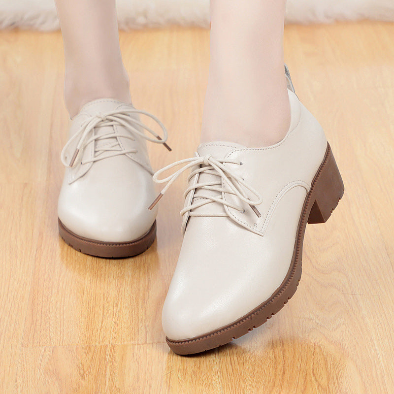 Damen Schnürschuhe mit komfortablem Blockabsatz und eleganter Schnittführung EB