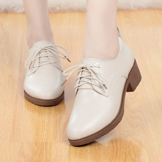 Damen Schnürschuhe mit komfortablem Blockabsatz und eleganter Schnittführung EB