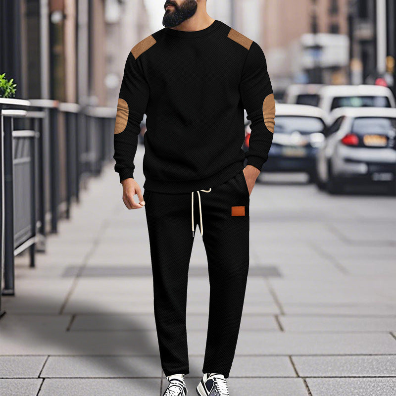 Herren modisches Sportanzug Set mit elastischem Bund und praktischen Taschen EB