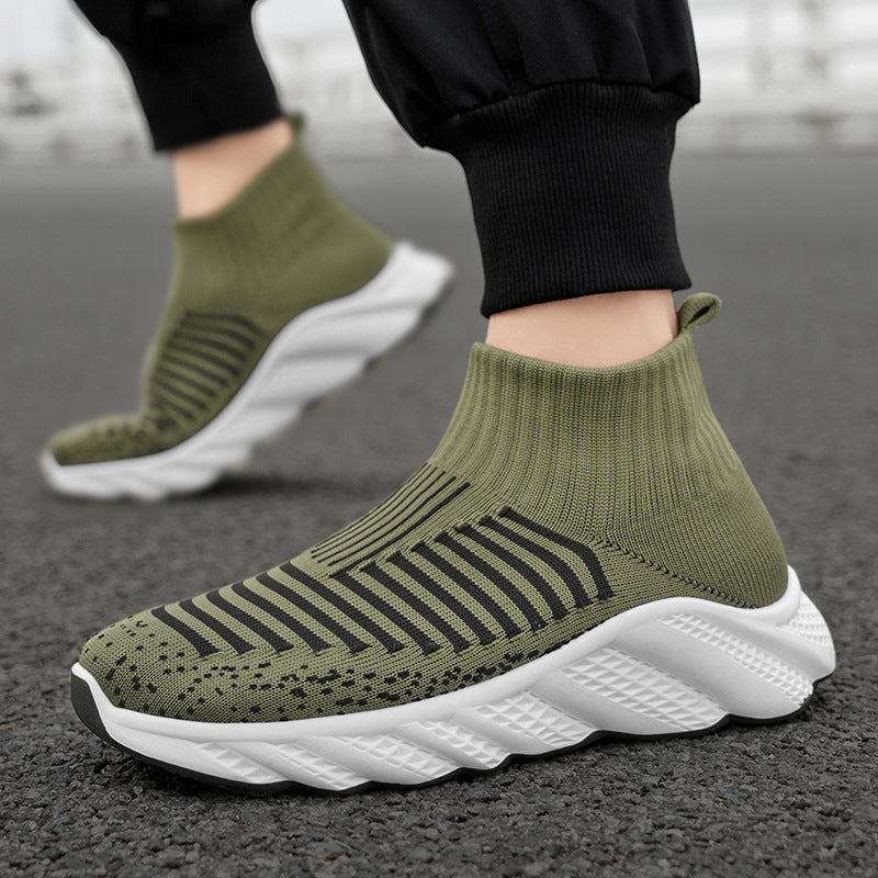 Damen Strick-Sneaker mit rutschfester Sohle und atmungsaktivem Obermaterial EB