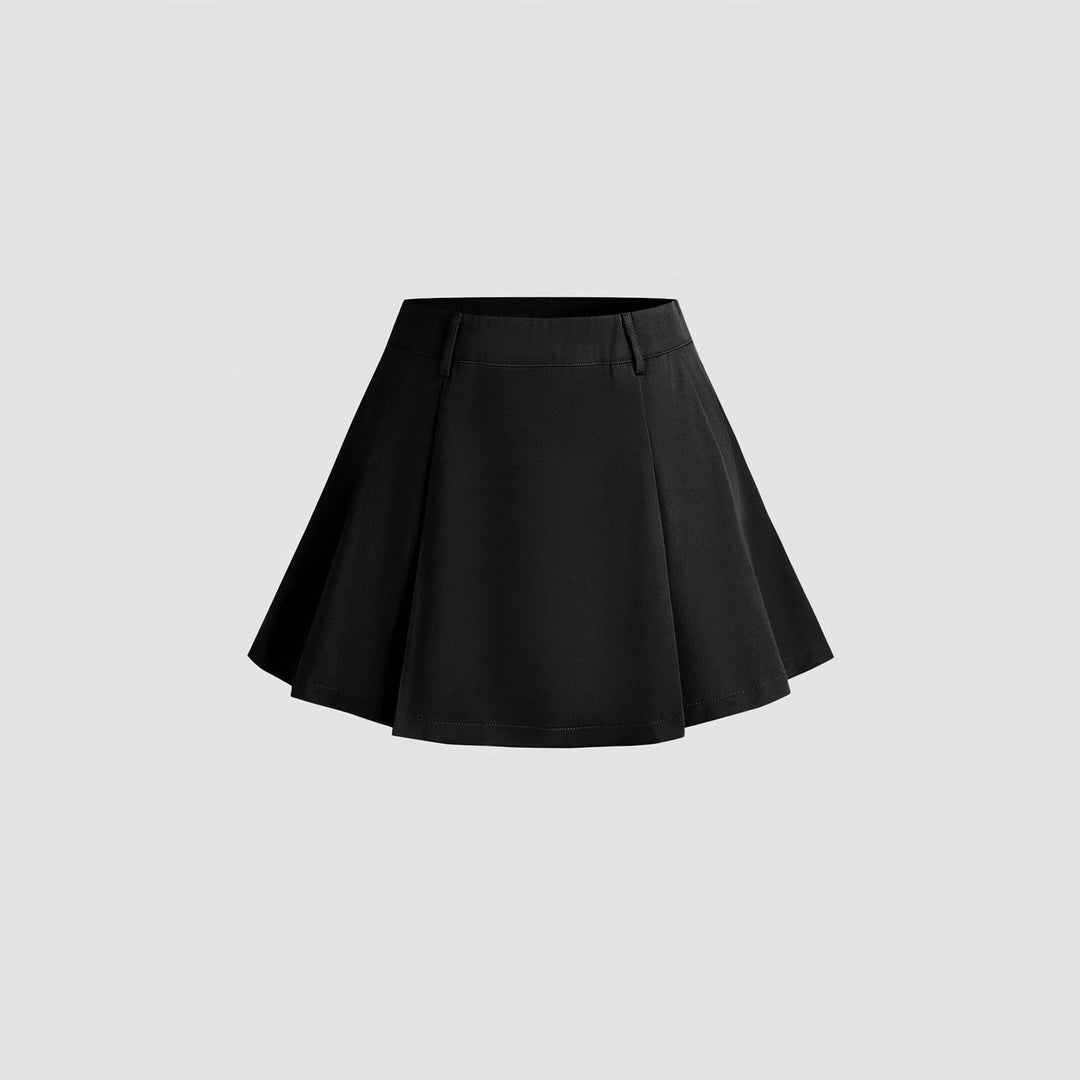 Damen Plissierter Minirock mit angedeutetem Bund EB