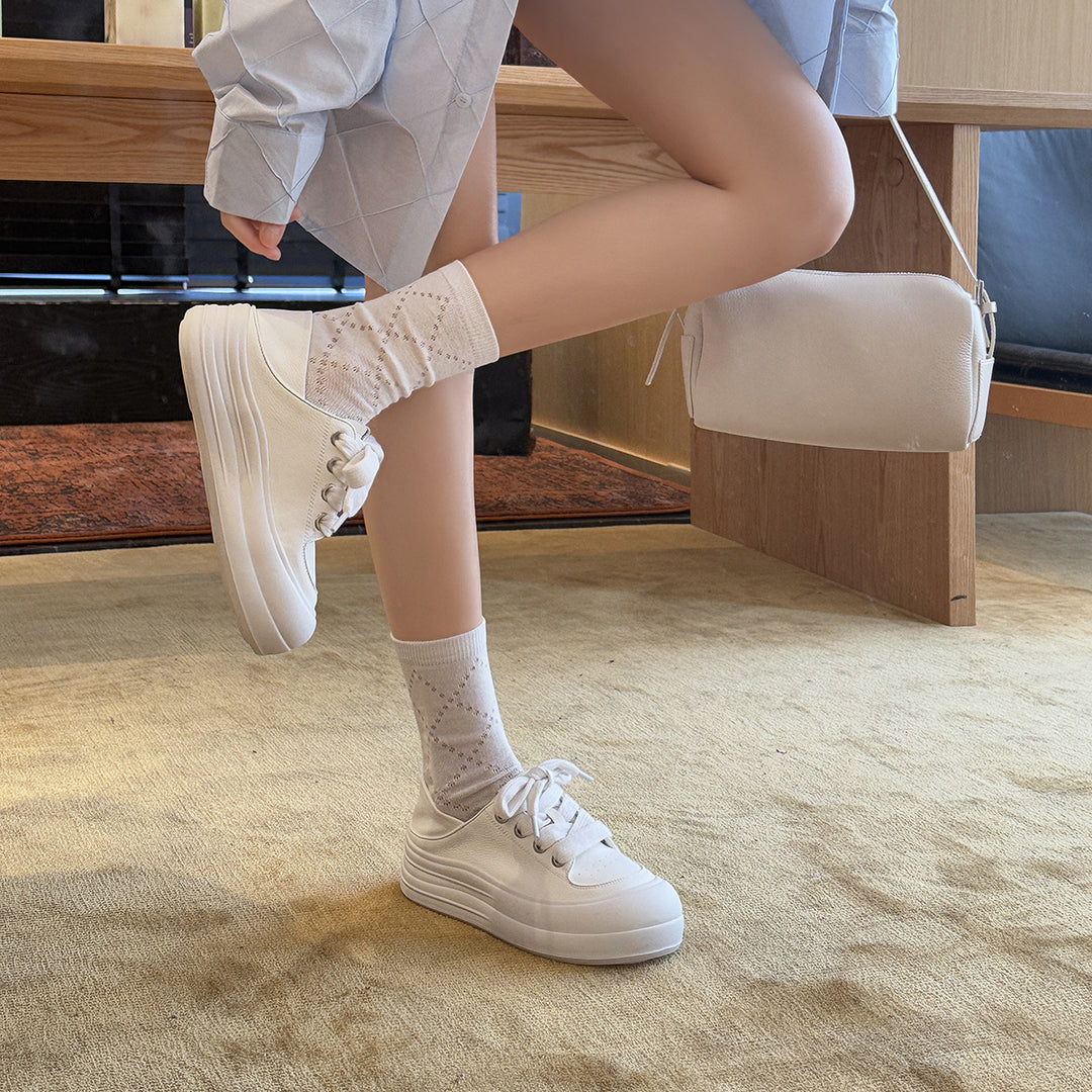 Damen Komfortable Sneaker mit atmungsaktivem Obermaterial und stoßdämpfender Sohle EB