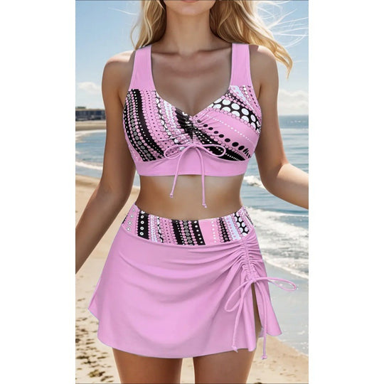 Damen Schwimmlatz mit knöpfbarem Rock EB