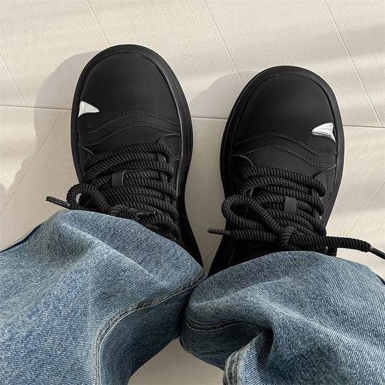 Damen Modische Sneakers mit dicker Sohle und dekorativen Applikationen EB