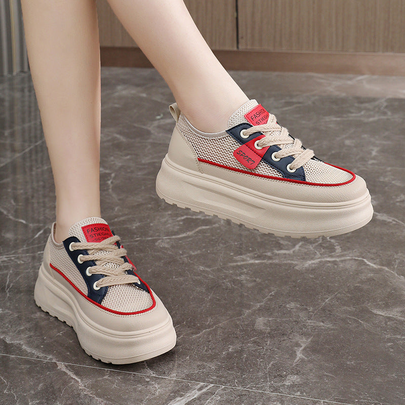 Damen Sportliche Chunky Sneakers mit atmungsaktivem Obermaterial und dämpfender Sohle EB