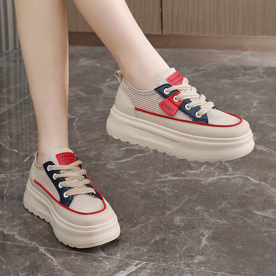 Damen Sportliche Chunky Sneakers mit atmungsaktivem Obermaterial und dämpfender Sohle EB