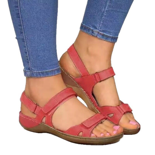 Damen Komfortable Sandalen mit verstellbaren Riemen und anatomischem Fußbett EB