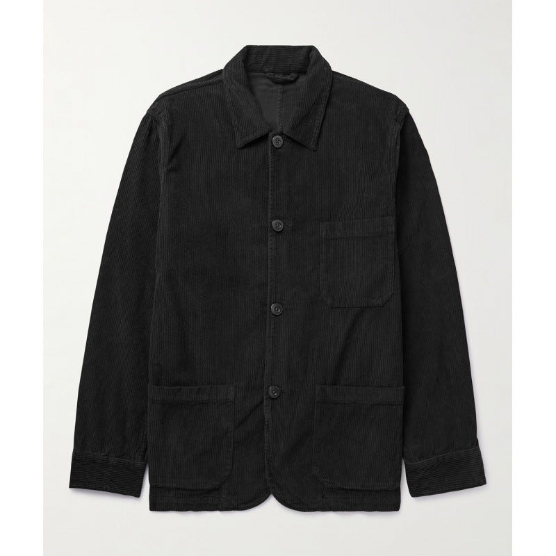 Damen lässige Cordjacke mit praktischen Taschen EB