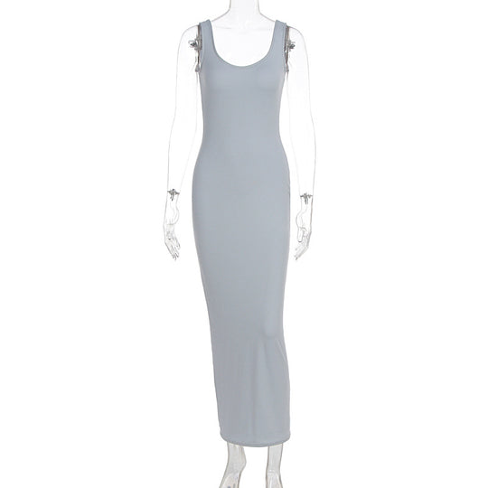 Damen Figurbetontes Maxikleid aus hochwertigem Jerseystoff EB