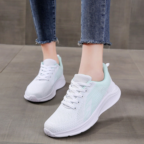 Damen Atmungsaktive Lauf-Sneaker mit rutschfester Sohle und stoßdämpfender Technologie EB