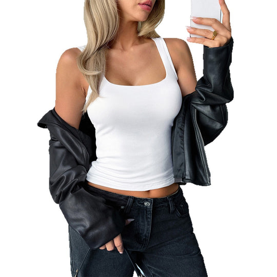 Damen Elegantes Top mit quadratischem Ausschnitt und figurfreundlichem Schnitt EB