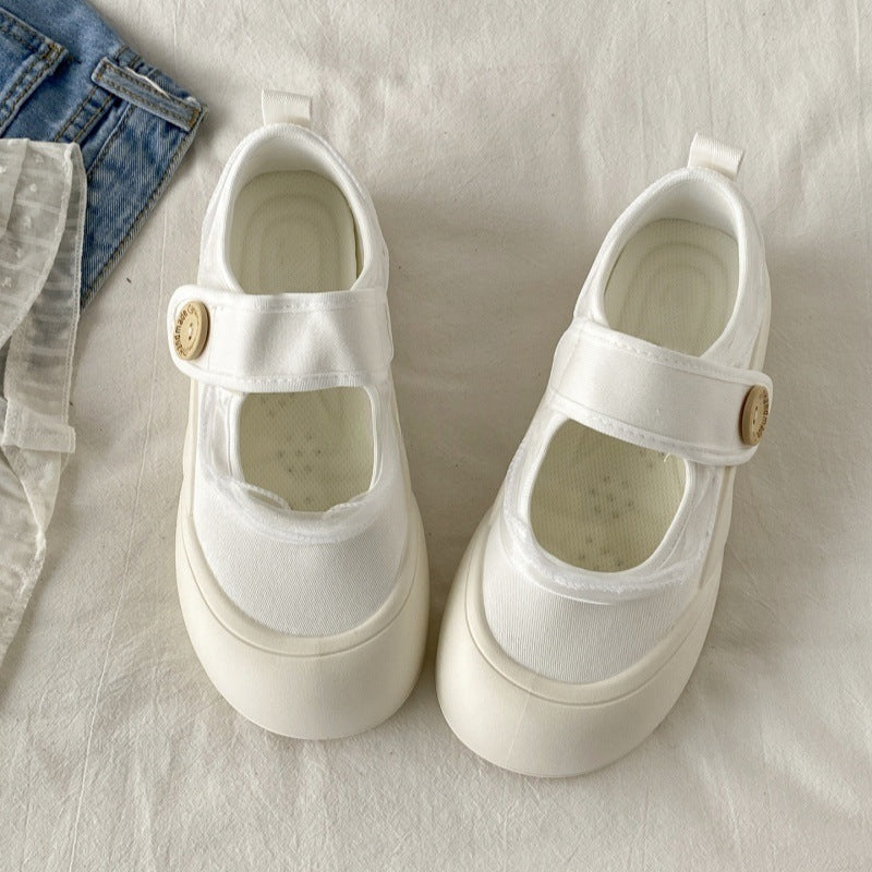 Damen Sportliche Slip-On Sneakers mit verstellbarem Riemen und rutschfester Sohle EB