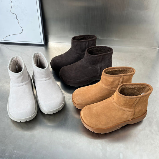 Damen kontrastreiche Winterschuhe mit weichem Innenfutter und rutschfester Sohle EB