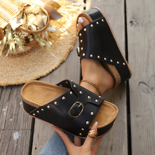 Damen Komfortable Plateau-Sandalen EB