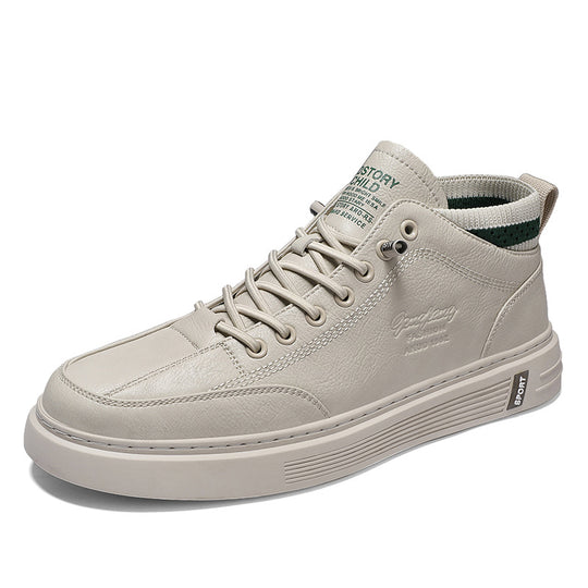 Damen Hohe Sneakers aus langlebigem Kunstleder mit elastischem Kragen EB