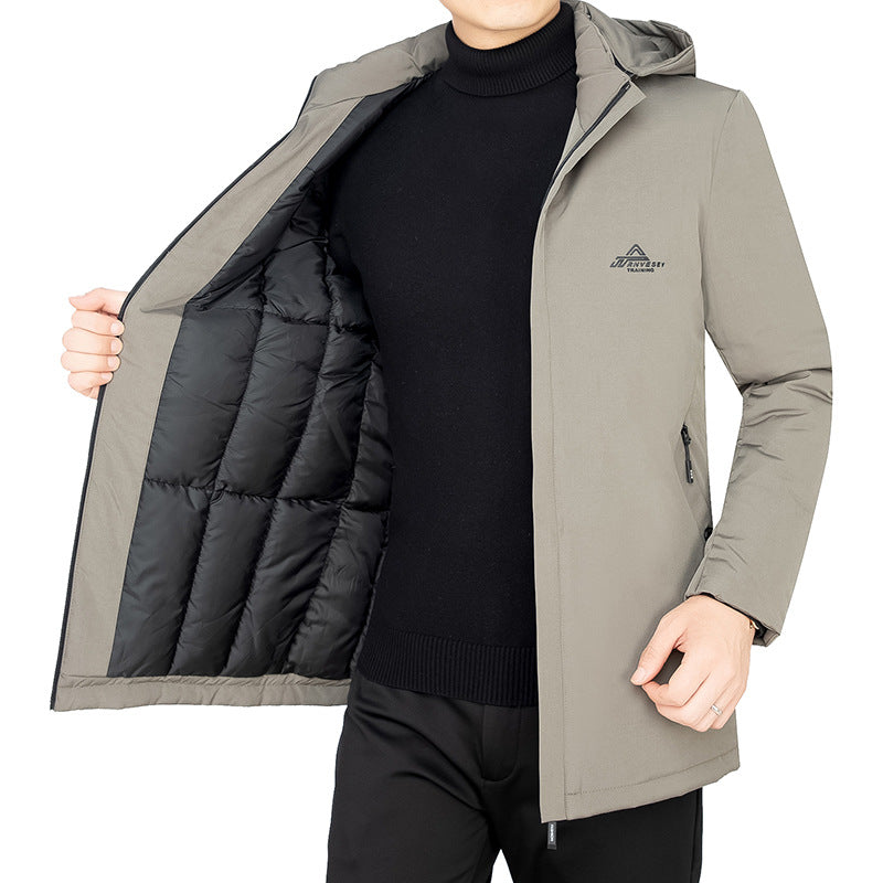 Herren Kapuzenparka mit gesteppter Thermofütterung und winddichter Außenhülle EB
