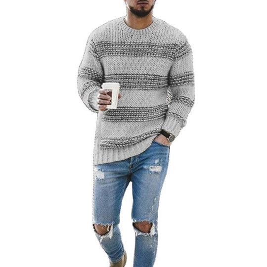Herren Strickpullover mit strukturiertem Muster und modernem Schnitt EB