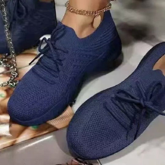 Damen Sportliche Lauf-Sneaker mit atmungsaktivem Mesh-Obermaterial EB