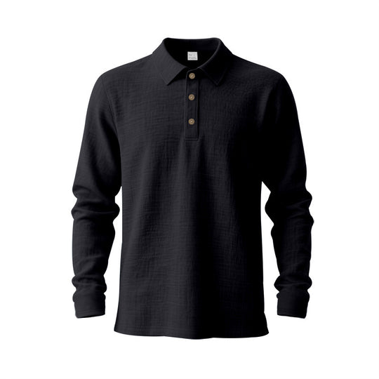 Herren Langarm-Polohemd aus hochwertigem Baumwollmix EB